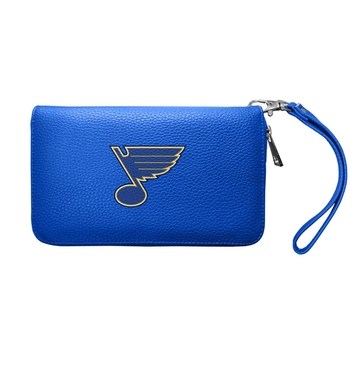 St Louis Blues Zip Organizer Wallet Pebble
