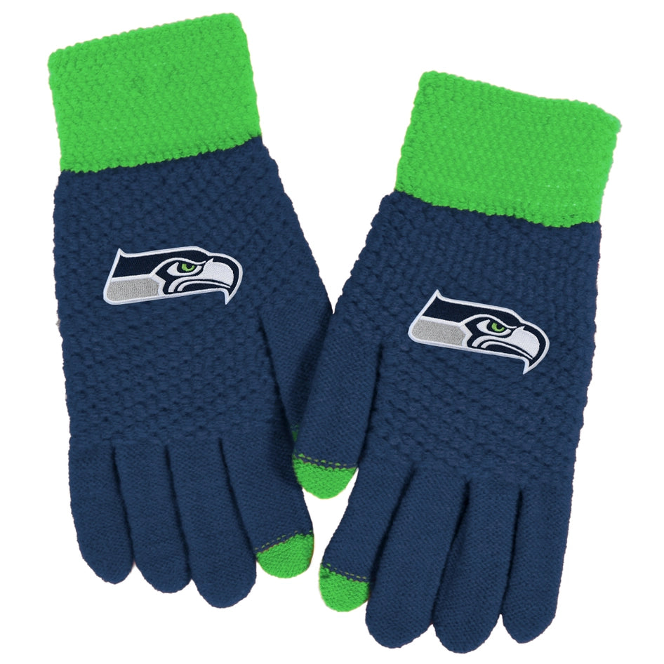 Seattle Seahawks Waffle Knit Gloves