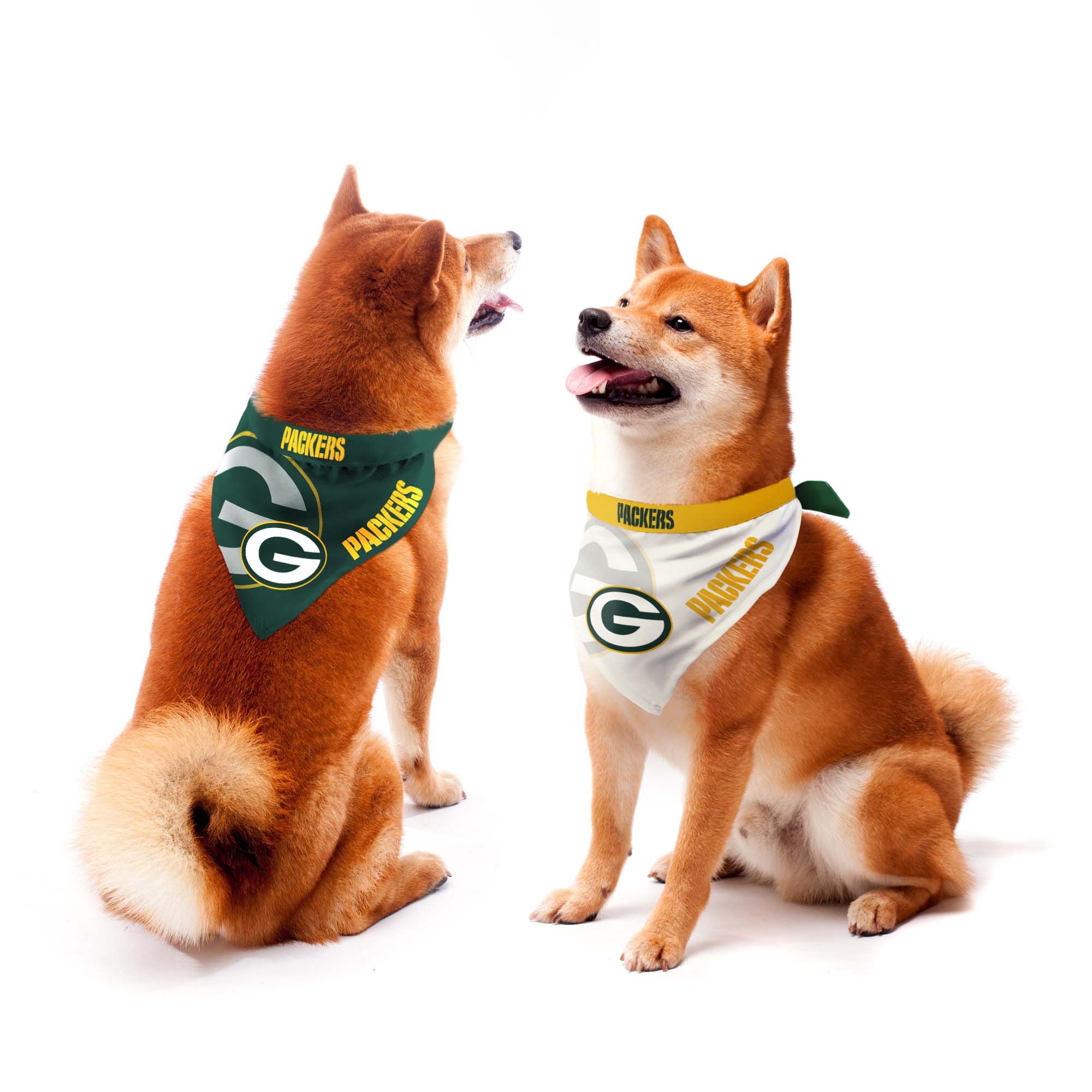 Green Bay Packers Home and Away Bandana Set 3 Red Rovers