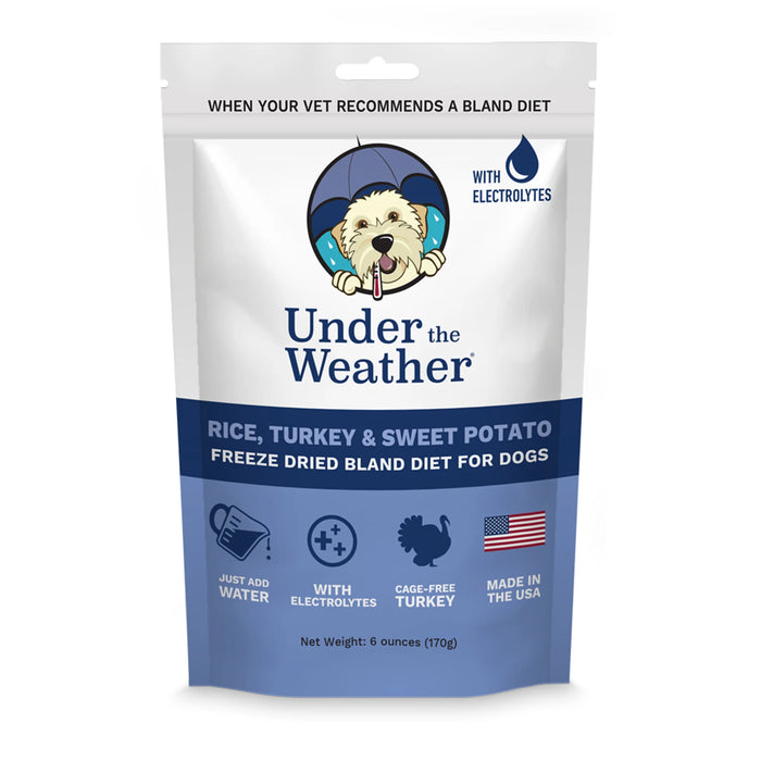 Under the Weather for Dogs - Rice, Turkey & Sweet Potato meal mix 6 oz