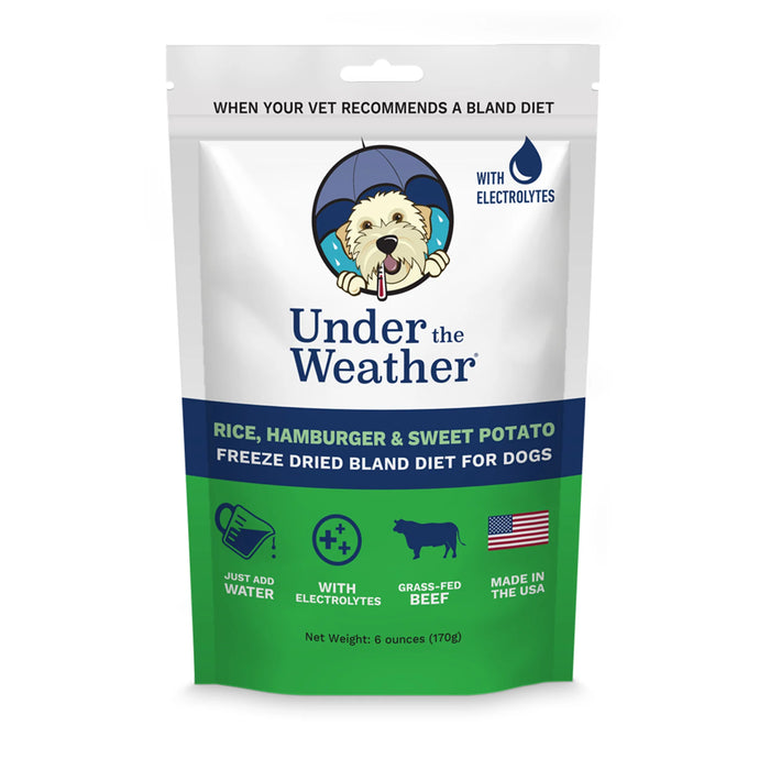 Under the Weather for Dogs - Rice, Hamburger & Sweet Potato meal mix 6 oz