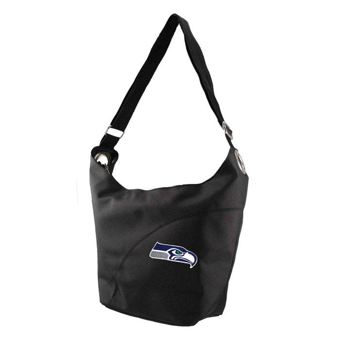 Seattle Seahawks Color Sheen Hobo Purse - Black