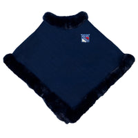 New York Rangers Fur Trim Poncho