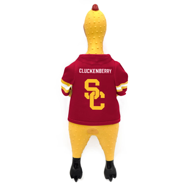 USC Trojans Rubber Chicken Pet Toy