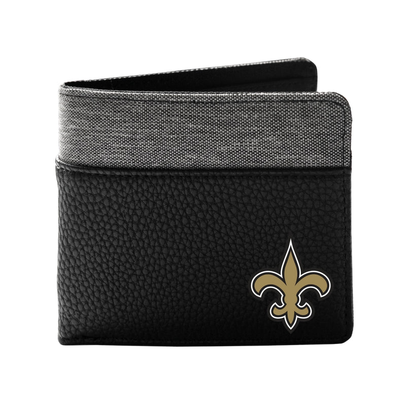 New Orleans Saints Pebble Bi-Fold Wallet