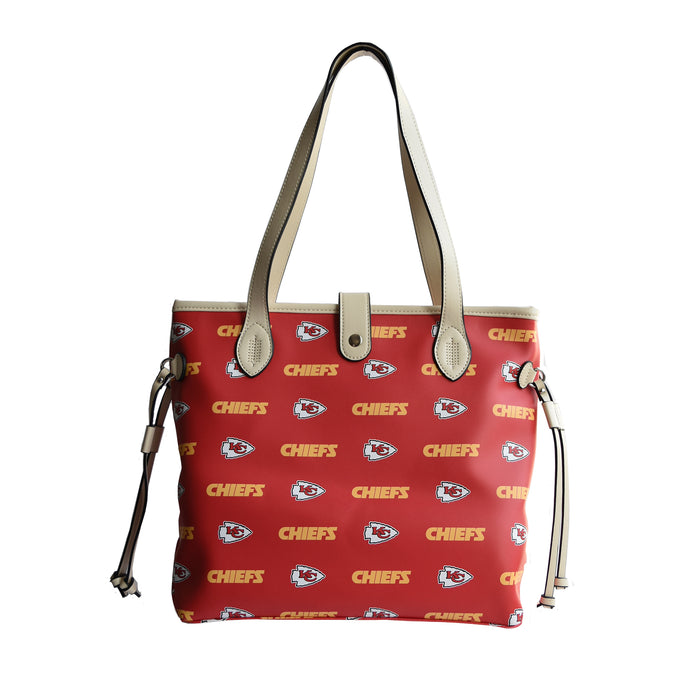 Kansas City Chiefs Patterned Tote Handbag