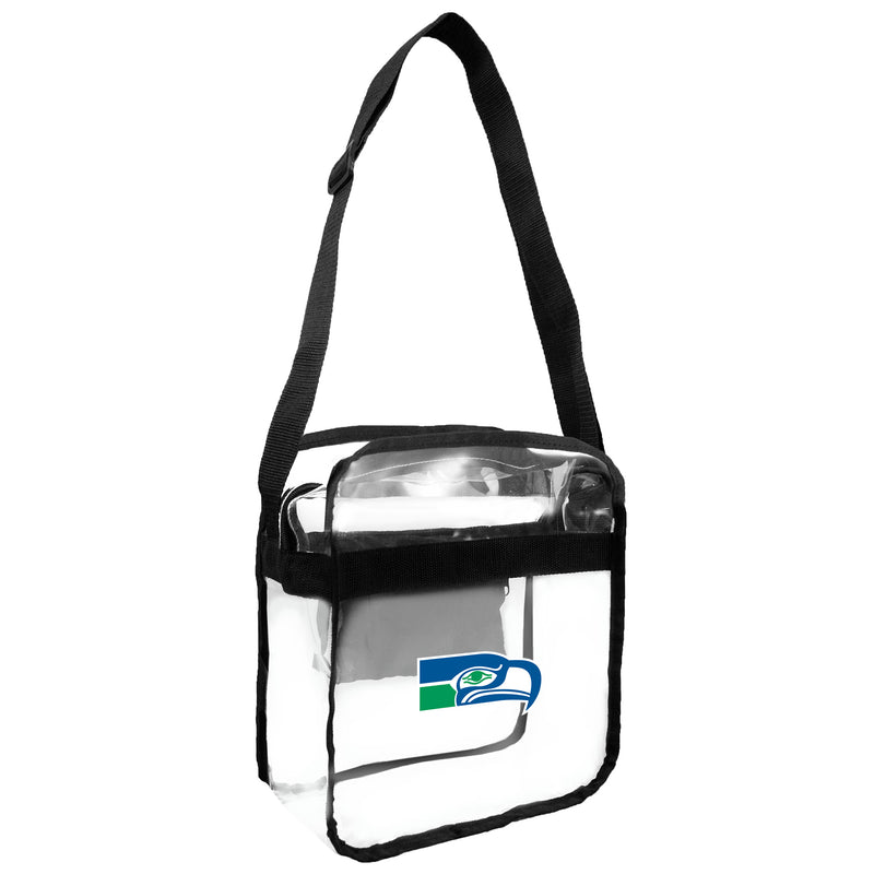 Seattle Seahawks Clear Carryall Crossbody - Retro Logo