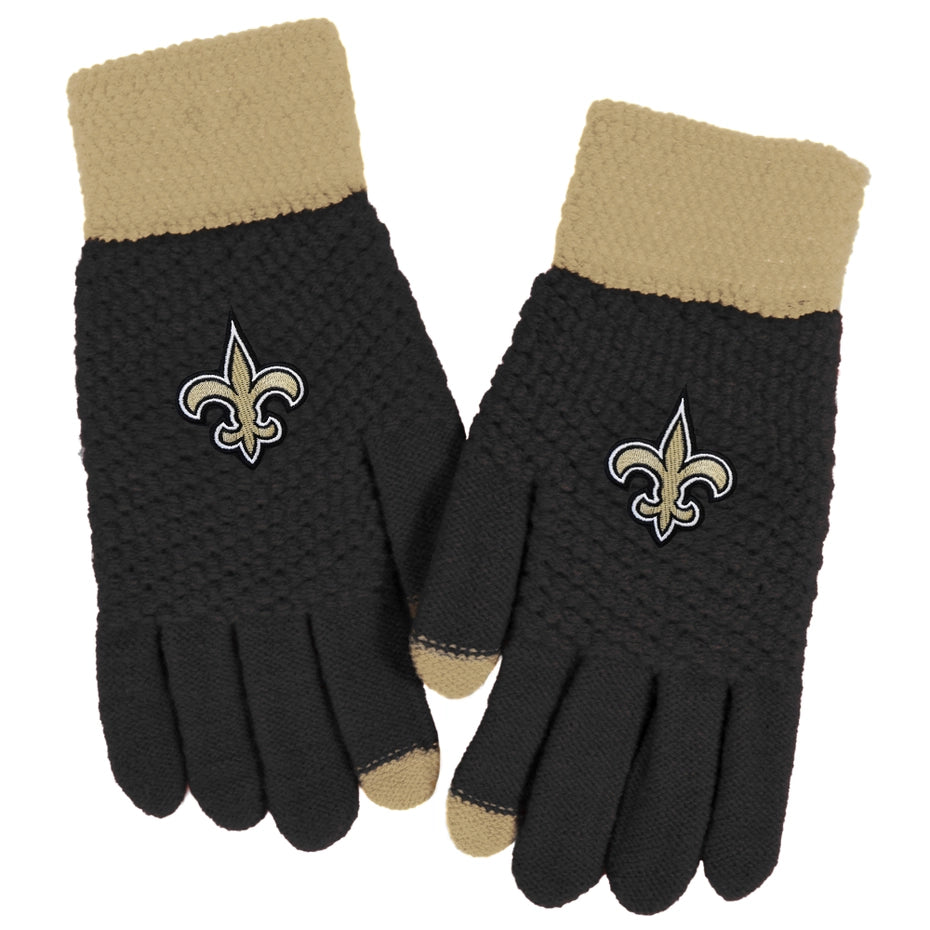New Orleans Saints Waffle Knit Gloves
