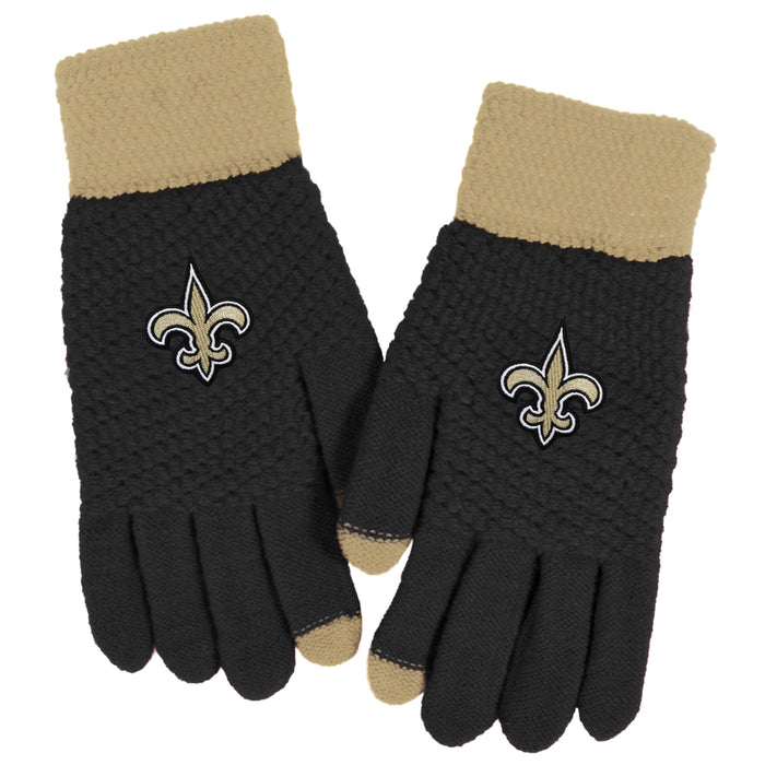 New Orleans Saints Waffle Knit Gloves