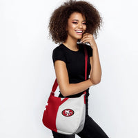 San Francisco 49ers Pebble Split Hobo Handbag