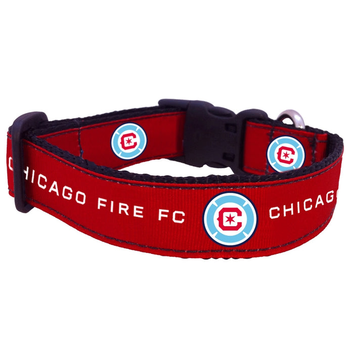 Chicago Fire FC Dog Collar and Leash