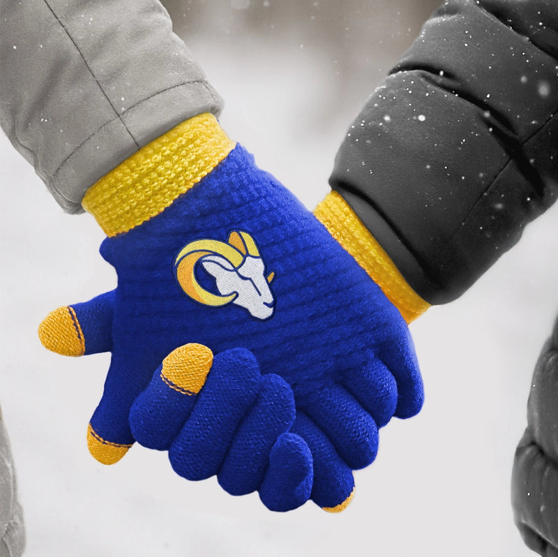 Los Angeles Rams Waffle Knit Gloves