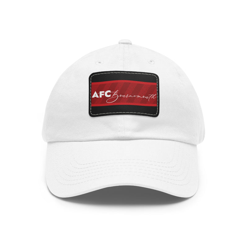AFC Bournemouth 25/26 Home Kit-Inspired Leather Patch Baseball Hat