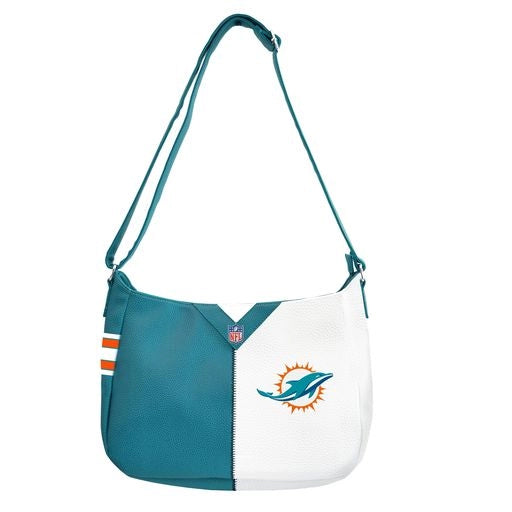 Miami Dolphins Pebble Split Hobo Handbag