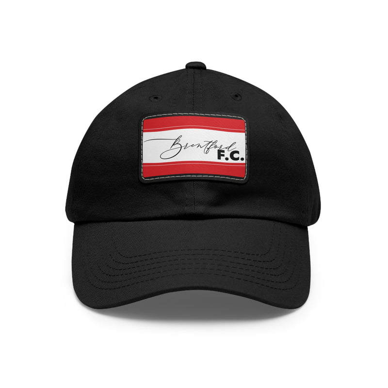 Brentford FC 25/26 Home Kit-Inspired Leather Patch Baseball Hat