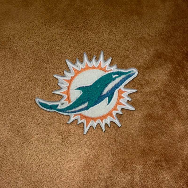 Miami Dolphins Fur Trim Poncho