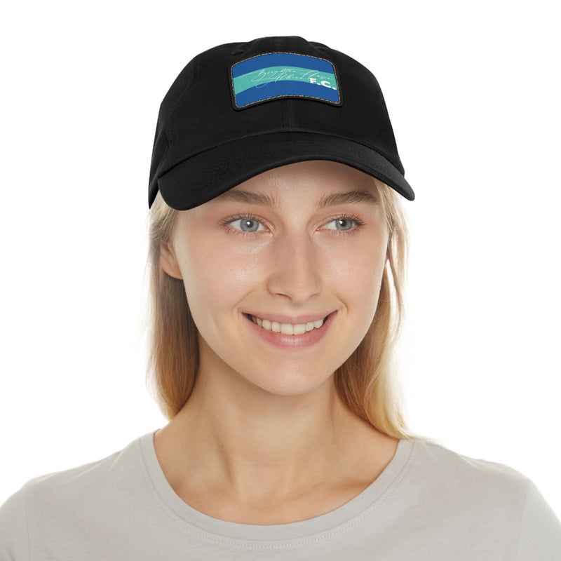 Brighton & Hove Albion FC 25/26 Home Kit-Inspired Leather Patch Baseball Hat