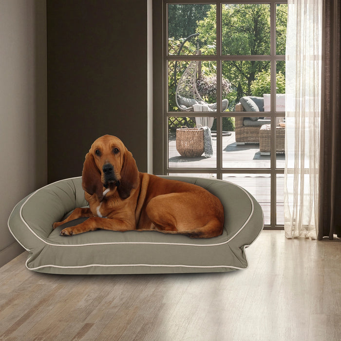 Classic Canvas Bolster Pet Bed