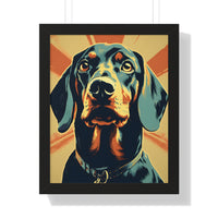 Dachshund Pop-Art Retro Framed Print