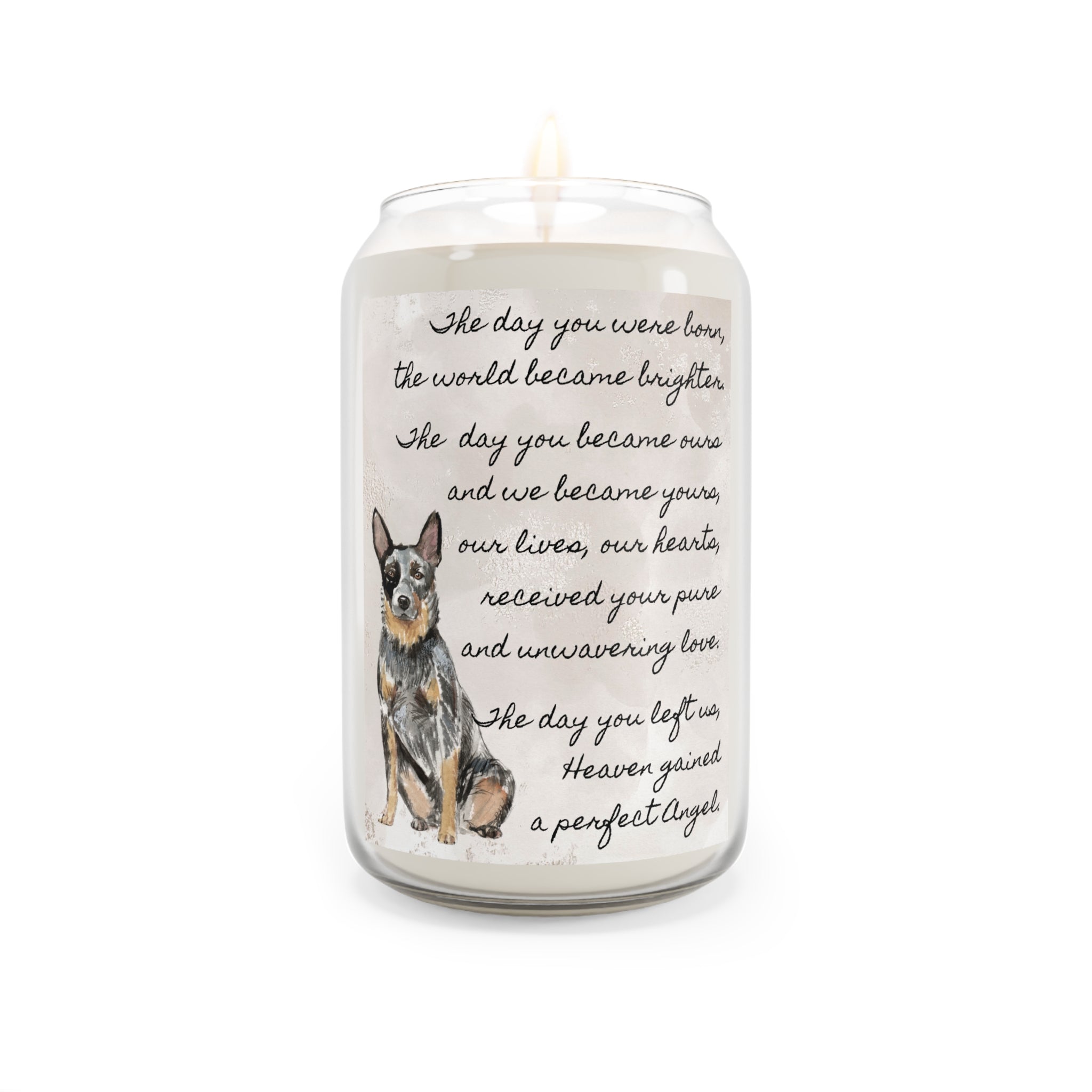 Dog memorial outlet candle