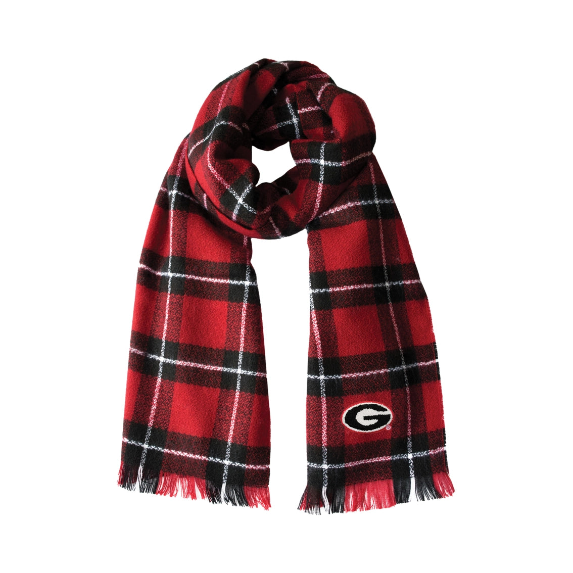 GA Bulldogs Plaid Blanket Scarf