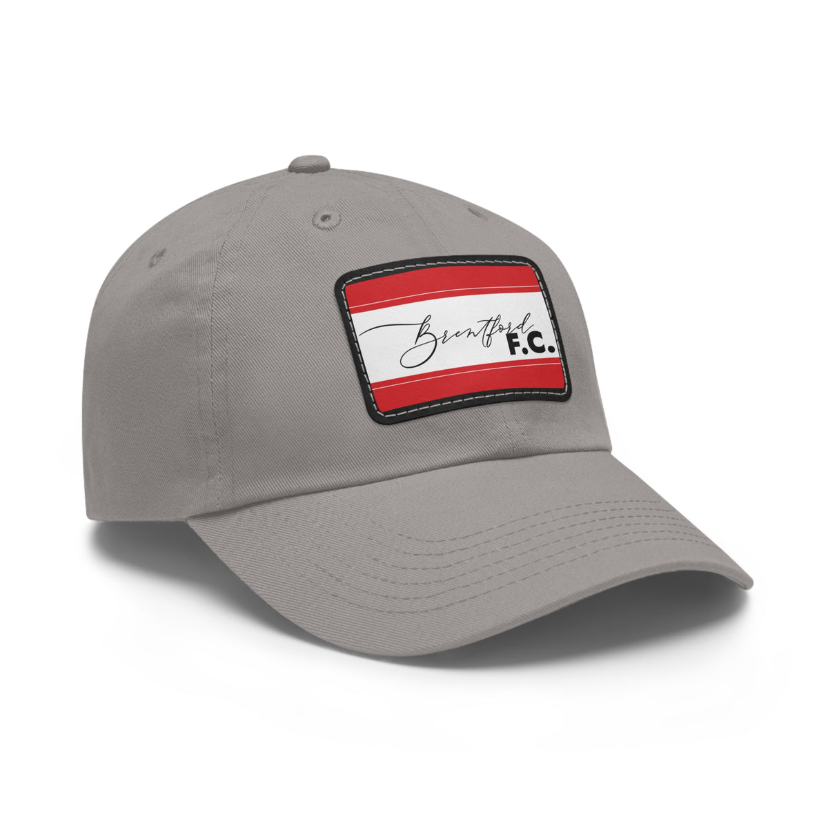 Brentford FC 25/26 Home Kit-Inspired Leather Patch Baseball Hat