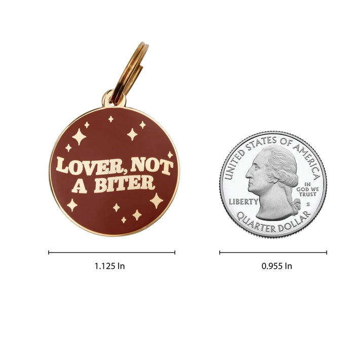 Lover, Not a Biter Pet ID Tag