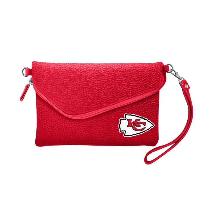 Kansas City Chiefs Fold-Over Crossbody Pebble Purse