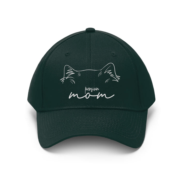 Persian Cat Mom Embroidered Twill Hat