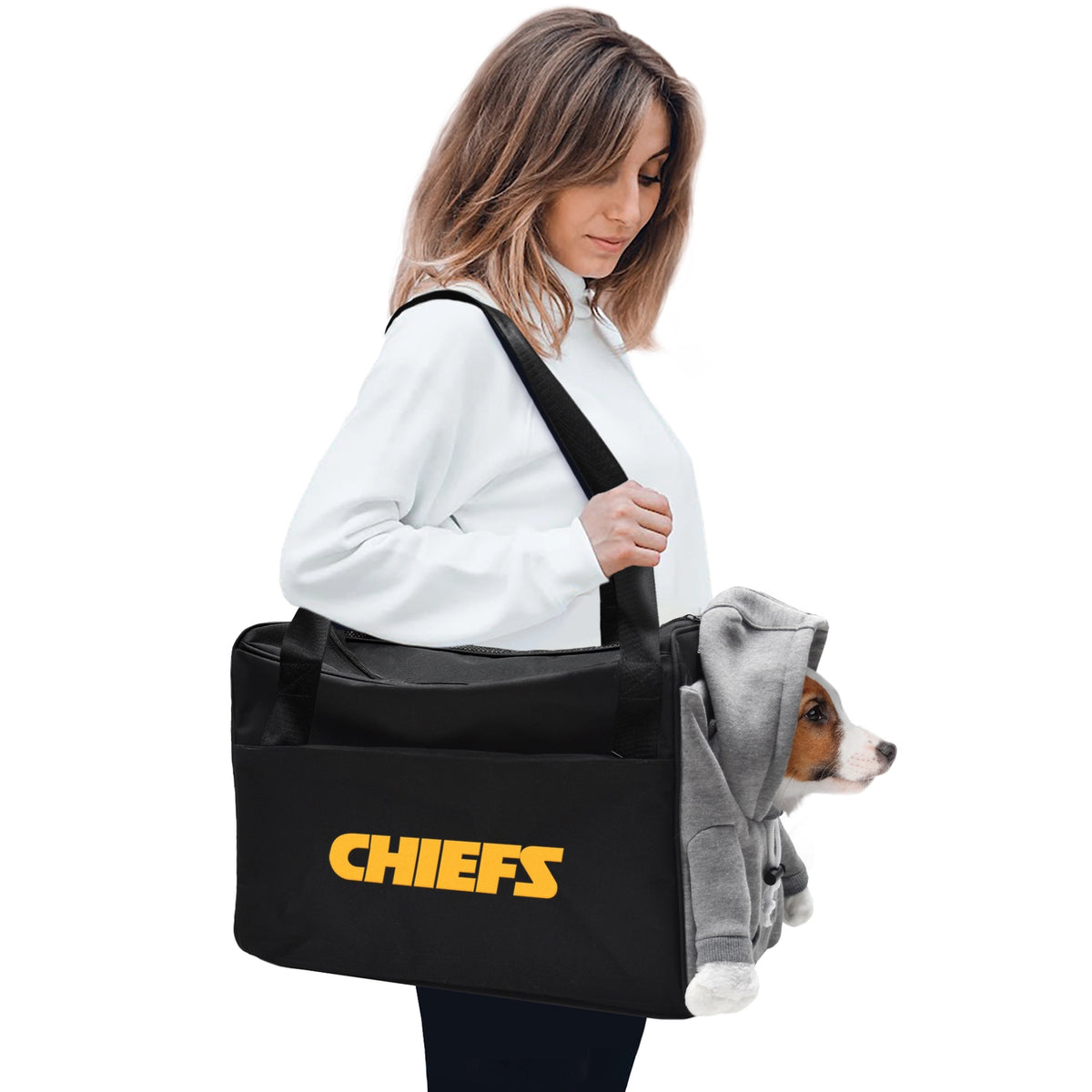 Kansas City Chiefs Furry Fan Pet Carrier