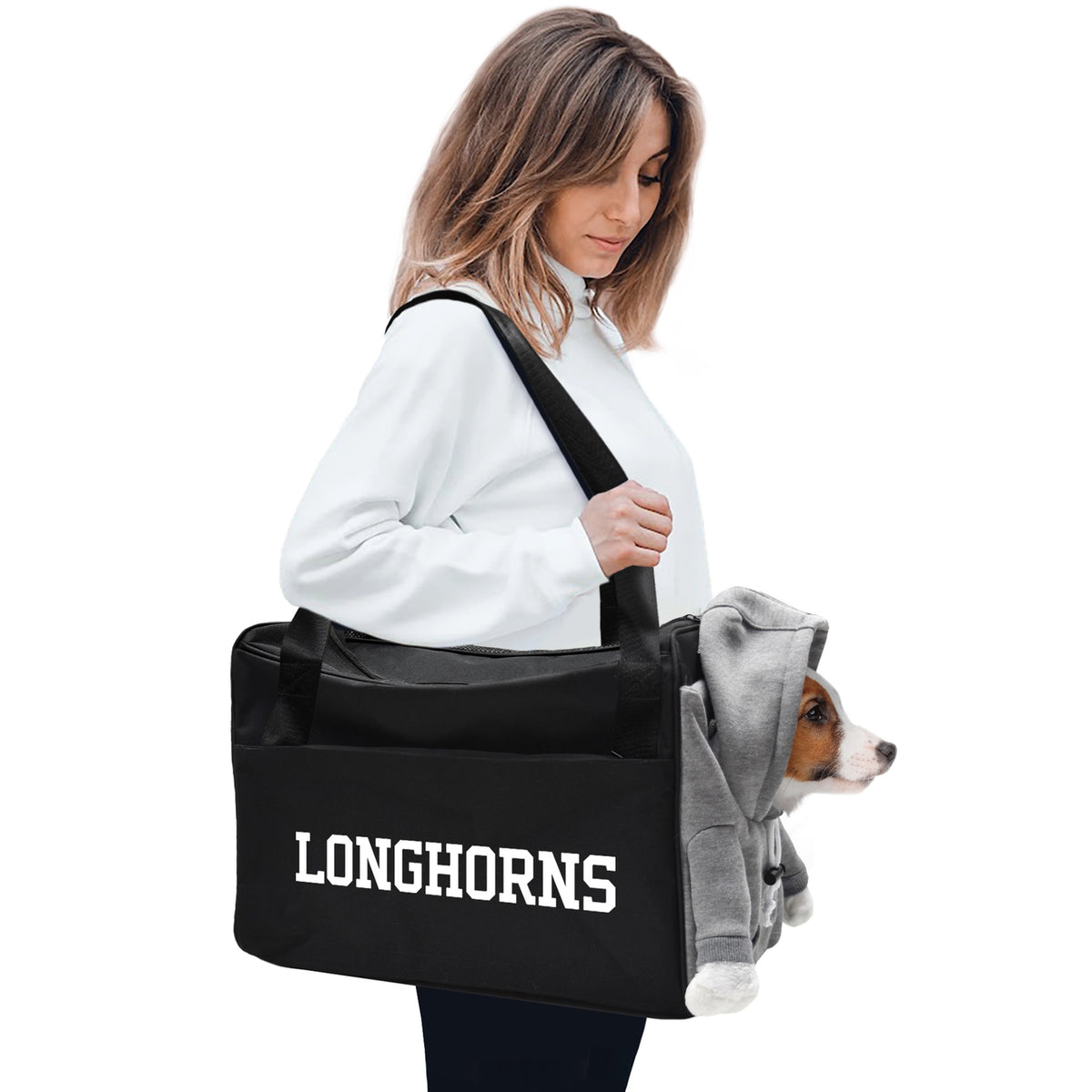 TX Longhorns Furry Fan Pet Carrier