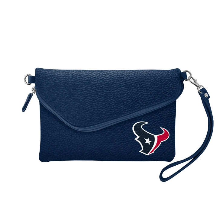 Houston Texans Fold-Over Crossbody Pebble Purse