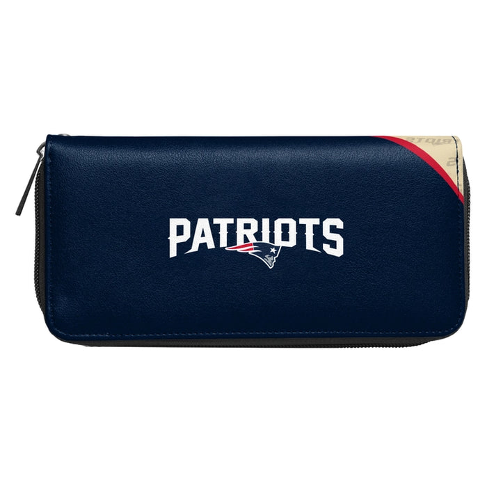 New England Patriots Curve Zip Organizer Wallet