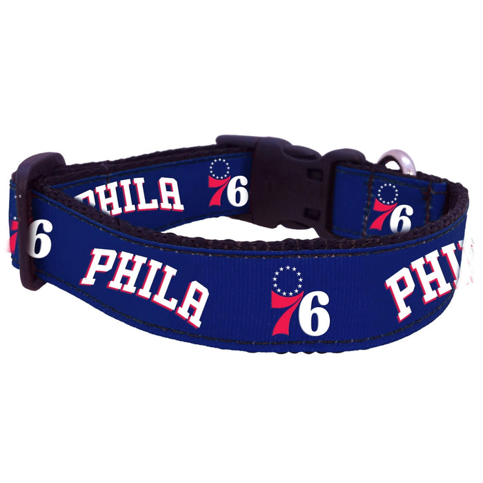 Philadelphia 76ers Nylon Dog Collar and Leash