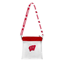 WI Badgers Clear Pattern Strap Bag