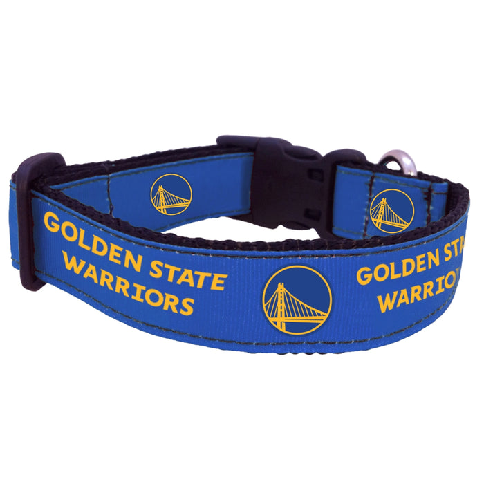 Golden State Warriors Nylon Dog Collar and Leash