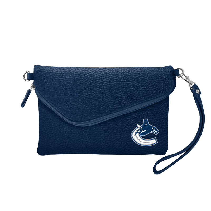 Vancouver Canucks Fold-Over Crossbody Pebble Purse
