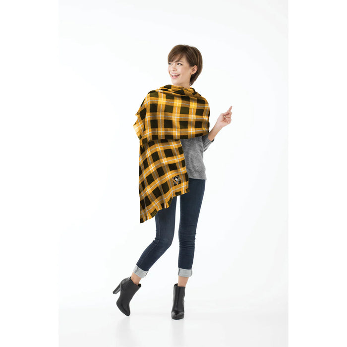Pittsburgh Penguins Plaid Blanket Scarf