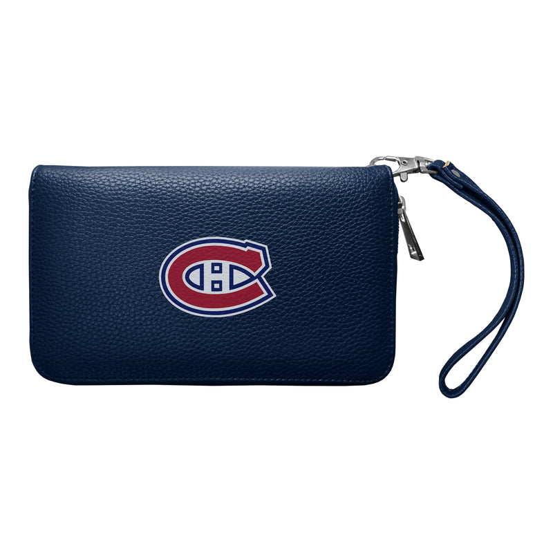 Montreal Canadiens Zip Organizer Wallet Pebble - Navy