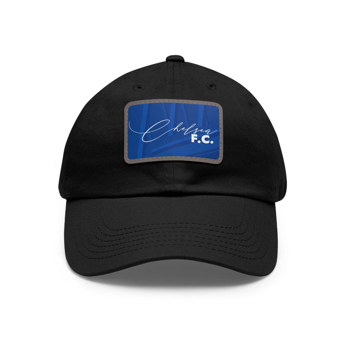 Chelsea FC 25/26 Home Kit-Inspired Leather Patch Baseball Hat