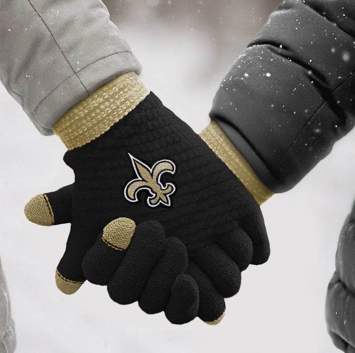 New Orleans Saints Waffle Knit Gloves