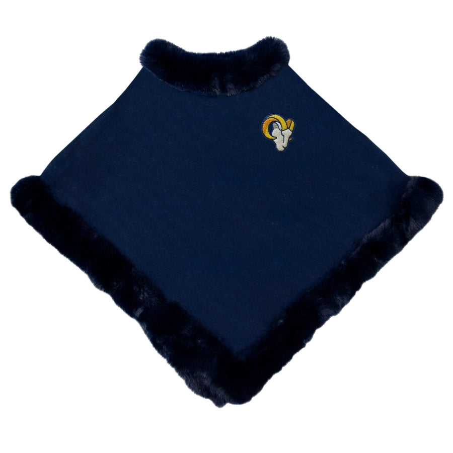 Los Angeles Rams Fur Trim Poncho