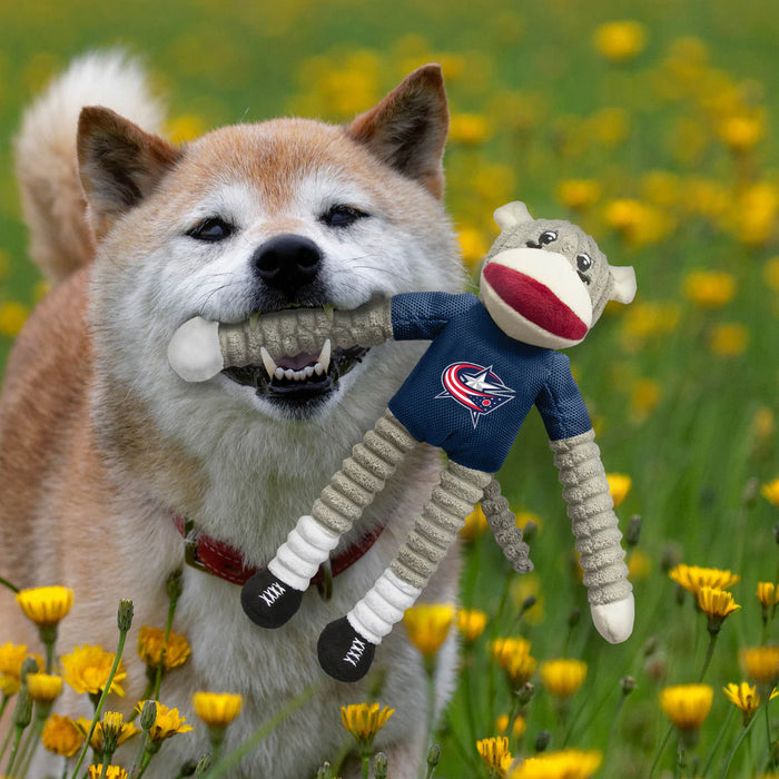 Columbus Blue Jackets Sock Monkey Toy