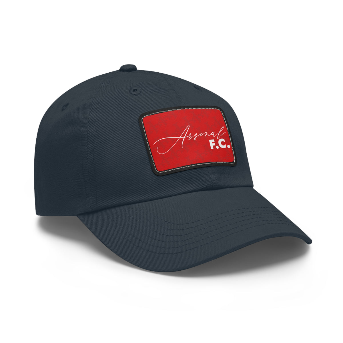 Arsenal FC 25/26 Home Kit-Inspired Leather Patch Baseball Hat
