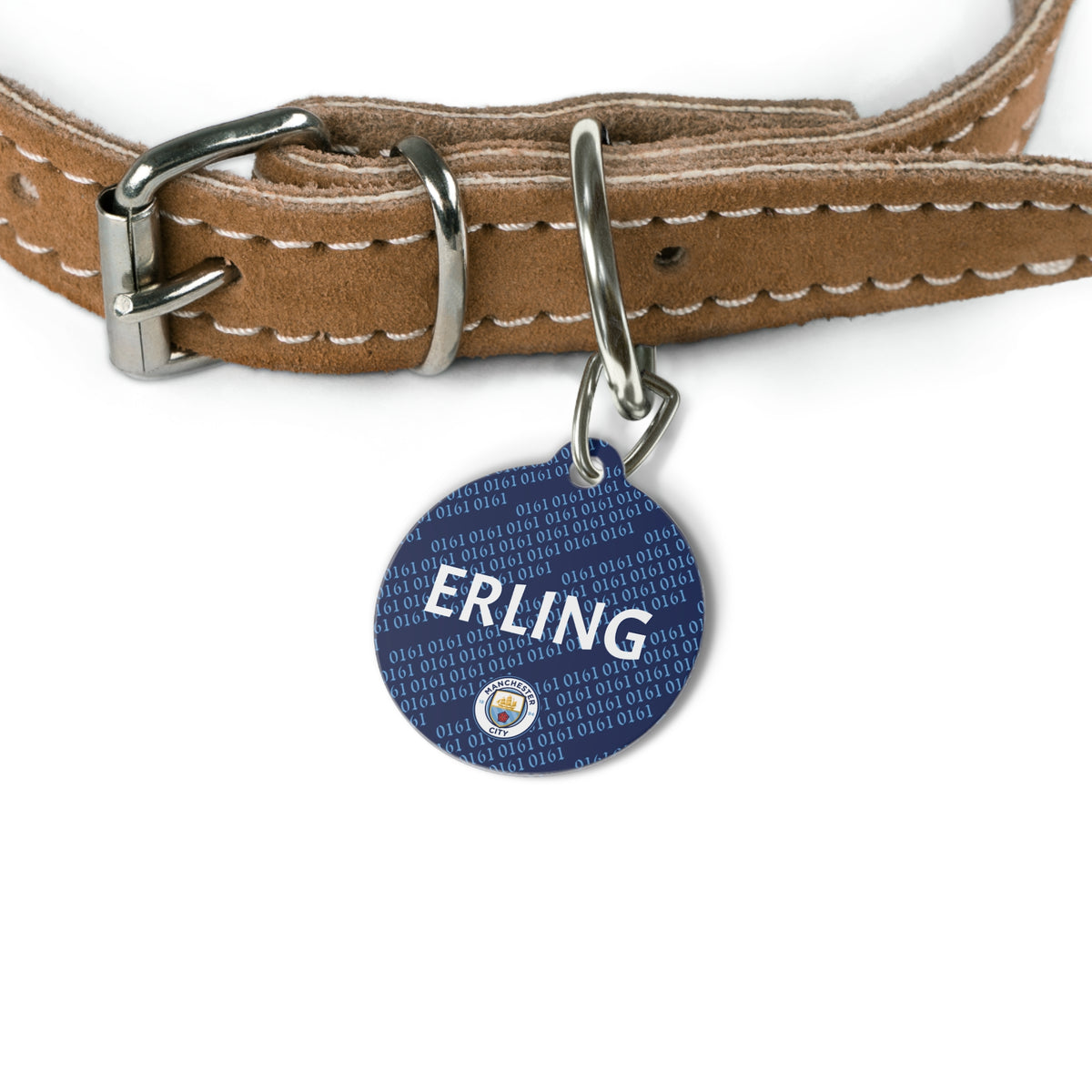 Manchester City FC 24/25 Kit Inspired Personalized Pet Tag