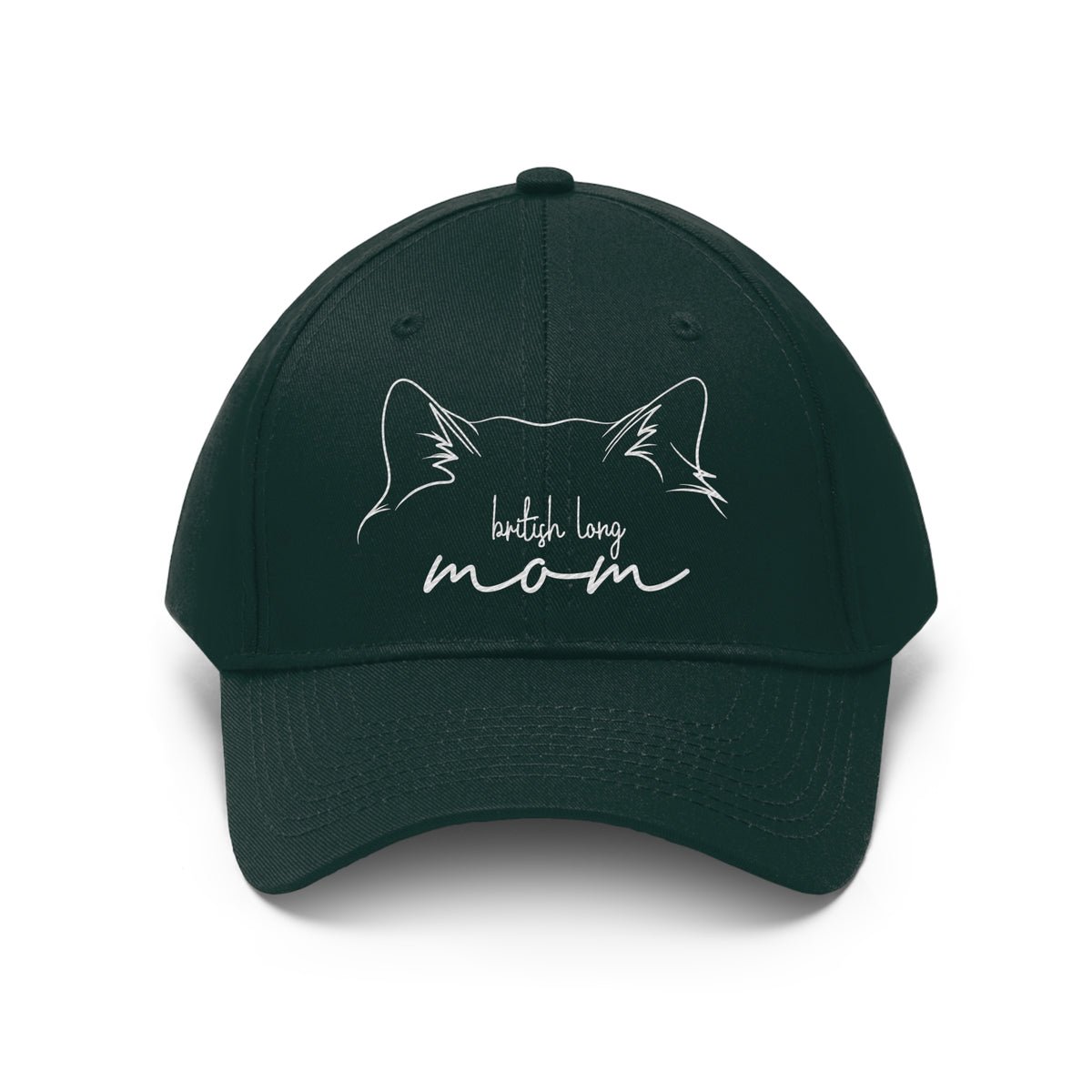 British Long Hair Cat Mom Embroidered Twill Hat