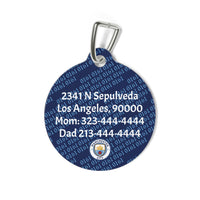 Manchester City FC 24/25 Kit Inspired Personalized Pet Tag