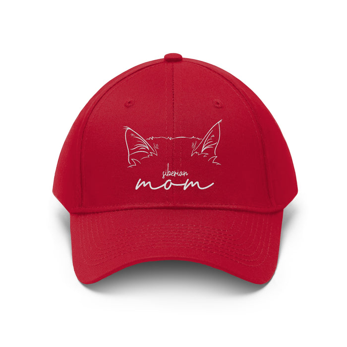 Siberian Cat Mom Embroidered Twill Hat
