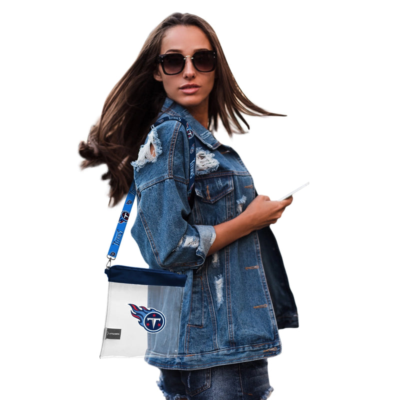 Tennessee Titans Clear Pattern Strap Bag