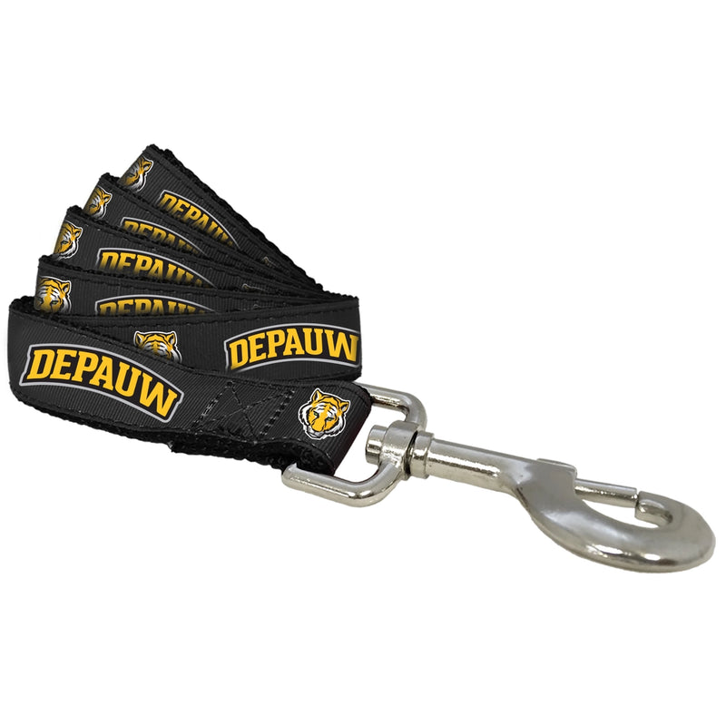 Depauw Tigers Nylon Dog Collar or Leash